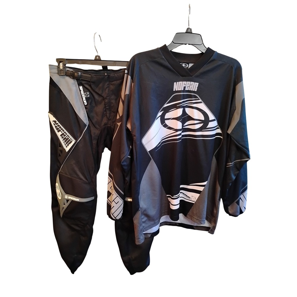 Vintage No Fear Spectrum MX Motocross Gear Set Jersey M Pants 34 Y2K BMX Racing